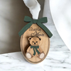 Personalized Teddy Bear Ornament – Custom Baby Name Keepsake | Handcrafted Maple Wood Nursery or Christmas Gift