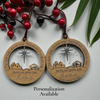 Bethlehem Memorial Ornament, “You’re Not Gone, Just Home,” Laser Engraved Wood and Clear Acrylic Christmas Keepsake