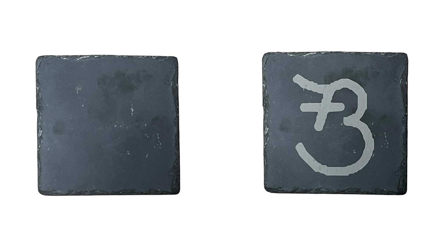 Western Branded Slate Coasters, Personalized, Custom Cattle Brand , Western Ranch Decor, 4 inch, set of 4