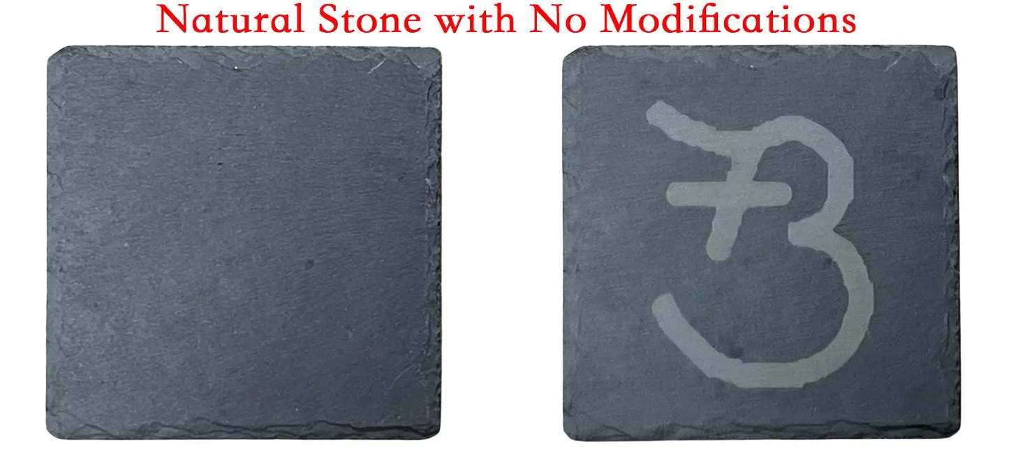 Western Branded Slate Coasters, Personalized, Custom Cattle Brand , Western Ranch Decor, 4 inch, set of 4